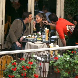 LOS ANGELES, CA - OCTOBER 20: Ben Affleck and Jennifer Lopez are seen on the set of music video Jenny from the block on October 20, 2002 in Los Angeles, California.  (Photo by Bauer-Griffin/GC Images)