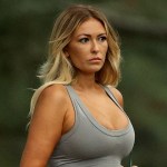 AUGUSTA, GEORGIA - NOVEMBER 12: Paulina Gretzky looks on near the seventh hole during the first round of the Masters at Augusta National Golf Club on November 12, 2020 in Augusta, Georgia.