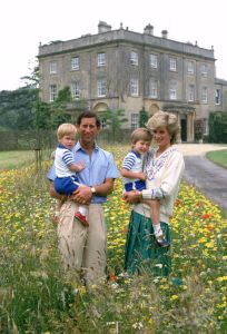 TETBURY, ENGLAND - JULY 14: Prince Charles, Prince of Wales and Diana, Princess of Wales pose with their sons Prince William and Prince Harry in the wild flower meadow at Highgrove on July 14, 1986 in Tetbury, England. (Photo by Tim Graham Photo Library via Getty Images)