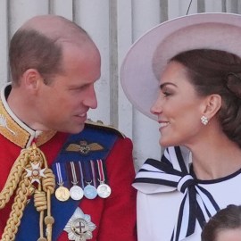 Prince George, the Prince of Wales, Prince Louis, the Princess of Wales and Princess Charlotte on the balcony of Buckingham Palace, London, to view the flypast following the Trooping the Colour ceremony in central London, as King Charles celebrates his official birthday. Picture date: Saturday June 15, 2024.