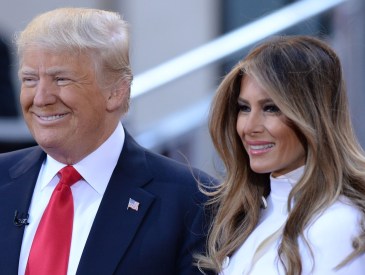 Donald Trump, Melania Trump in attendance for Donald Trump Town Hall on the NBC Today Show, Rockefeller Plaza, New York, NY April 21, 2016.