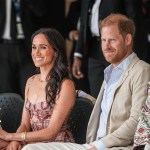 Meghan, Duchess of Sussex and Prince Harry, Duke of Sussex attend a folkloric presentation at Centro Nacional de las Artes Delia Zapata during their visit to Colombia on August 15, 2024 in Bogota, Colombia.