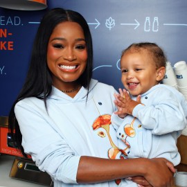 24 September 2024 - Holiday Inn Express, Keke Palmer and her son Leo celebrate National Pancake Day in matching limited-edition Mr. Eatwell x Holiday Inn Express track suits. Mother and son shared a plate of pancakes at the hotel’s Chelsea location in NYC. (Photo: Sara Jaye Weiss)