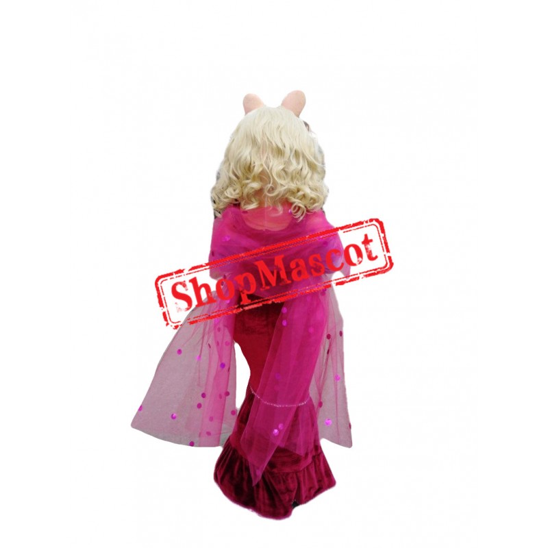 Fashion Miss Piggy Mascot Costume