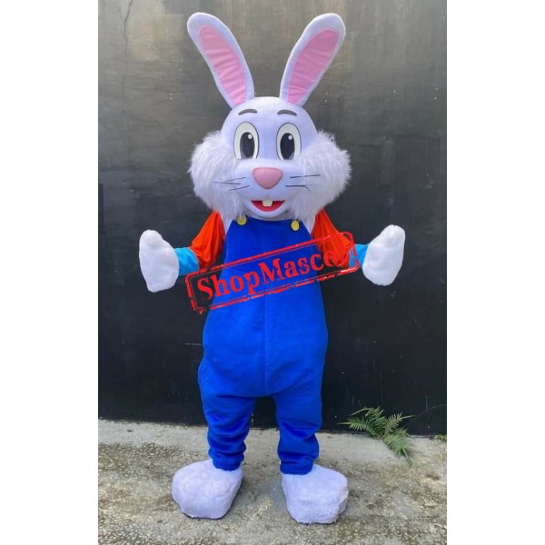 Affordable Blue Suit Easter Bunny Mascot Costume