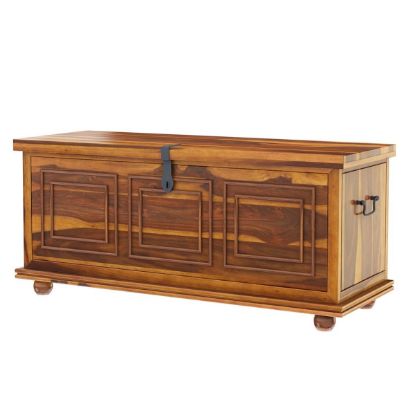 Picture of Pecos 54" Handcrafted Solid Wood Storage Trunk