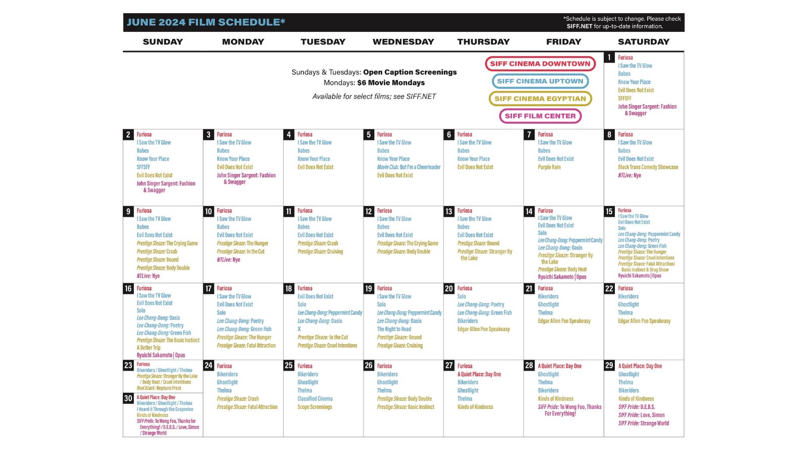 June 2024 at SIFF Cinemas