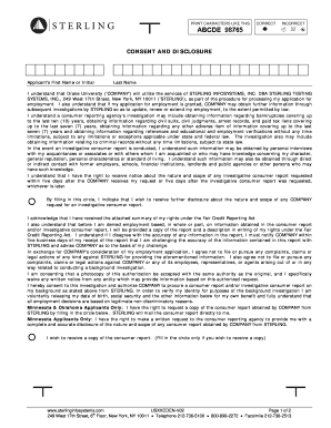 Sterling Background Check Form - Fill Out and Sign Printable PDF Template |  signNow