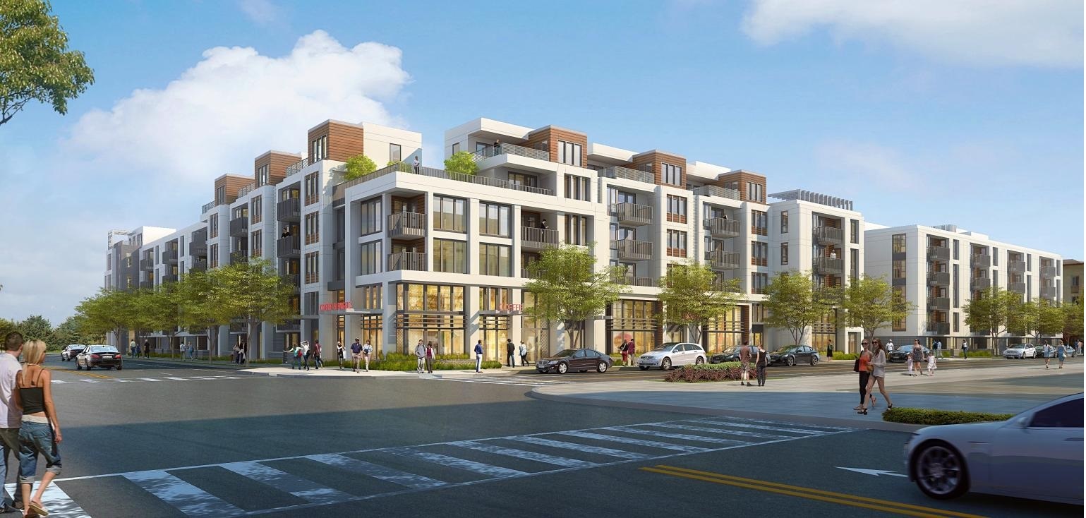 275-unit apartment complex at 3510 Beacon Avenue in downtown Fremont, concept. (MVE + Partners)