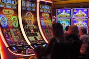 Gamblers play slot machines at the Ocean Casino Resort in Atlantic City, N.J. on Nov. 29, 2023. Figures released on Tuesday, Feb. 20, 2024, by the American Gaming Association show that the U.S. commercial casino industry had its best year ever in 2023, winning $66.5 billion from gamblers. When figures from tribal casinos are tallied later this year, the combined total is expected to approach $110 billion for 2023.