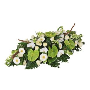 Fleurs pour enterrement - Raquette de deuil Chatoiement