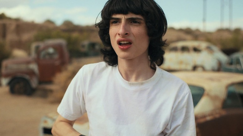 Mike on Stranger Things, looking disgusted