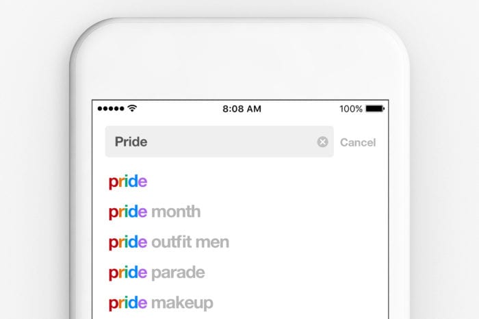 Pride Pinterest text filter