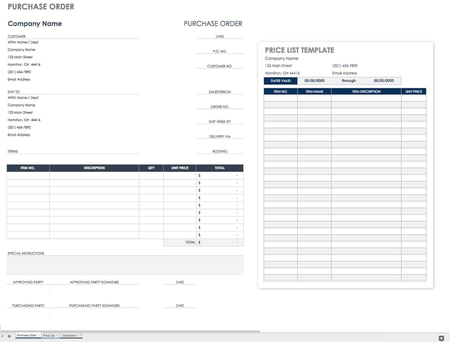 Basic Ordering Agreement Template