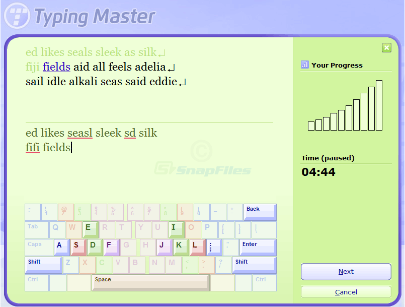 TypingMaster screenshot and download at SnapFiles.com