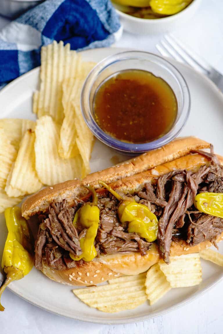 Serve Drip Beef Sandwiches with au jus