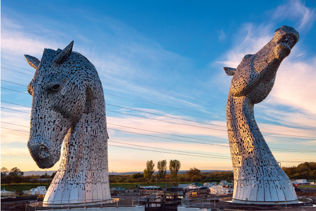 Crazy horses: Andy Scott’s Kelpies at sunset