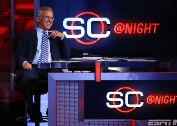 Los Angeles, CA - August 26, 2021 - LAPC: Neil Everett on the SportsCenter Los Angeles set.
(Photo by Allen Kee / ESPN Images)