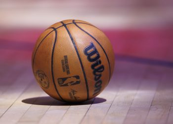 LOS ANGELES, CA - DECEMBER 12: Detail view of an NBA Wilson basketball during an NBA basketball game between the Sacramento Kings and the LA Clippers on December 12, 2023 at Crypto.com Arena in Los Angeles, CA. (Photo by Ric Tapia/Icon Sportswire)