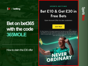 Bet365 bonus code UK – 365MOLE for £50 in free bets 2025