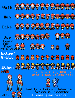 Trainer Pokemon Red Sprite Sheet Images And Photos Finder Images