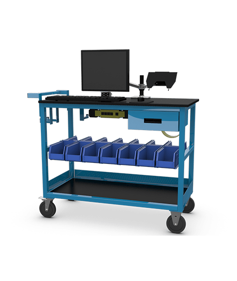 IT/LAN Computer Equipment Cart - SteelSentry