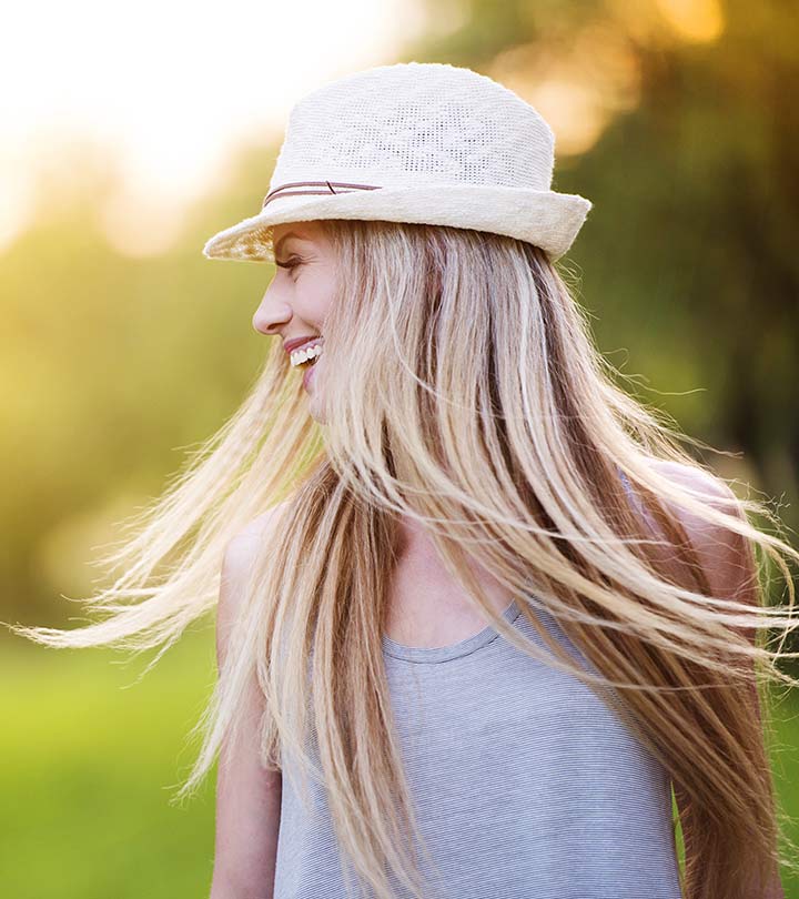 A woman with loose hair