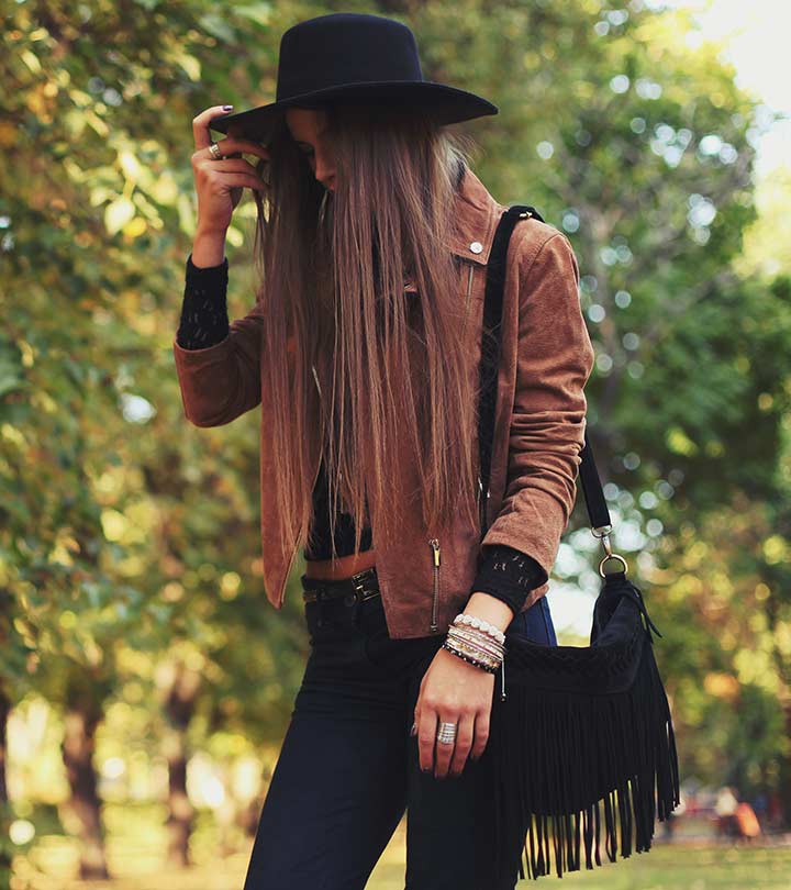 A woman with olive green top and pants