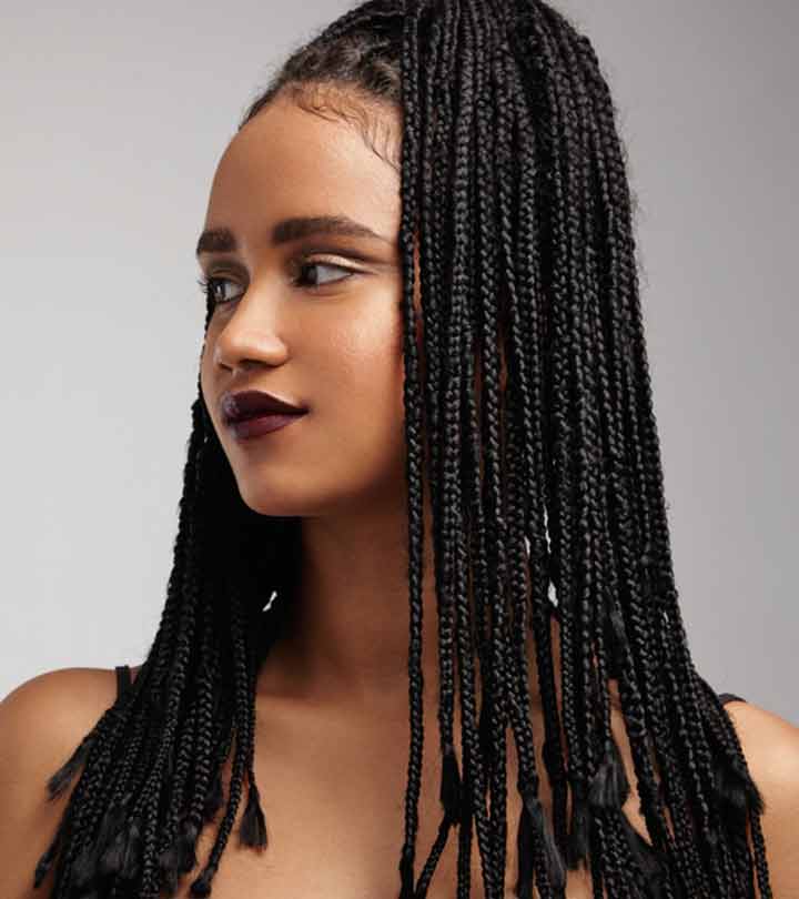 woman with braids for hair growth