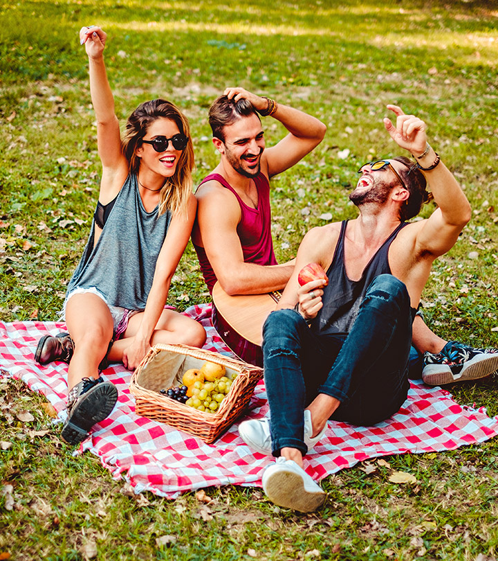 A group of friends laughing