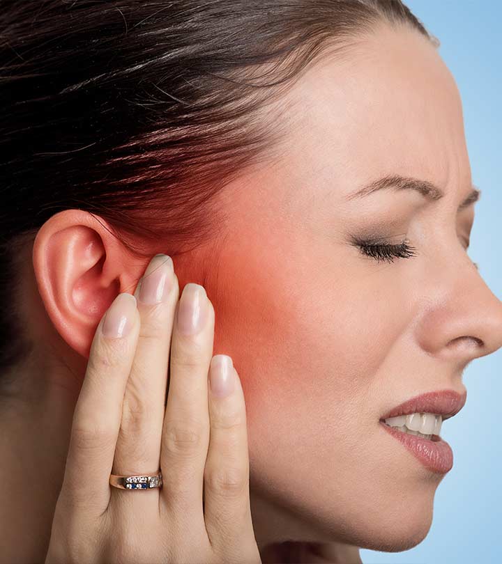 Women With Eczema On Her Ear