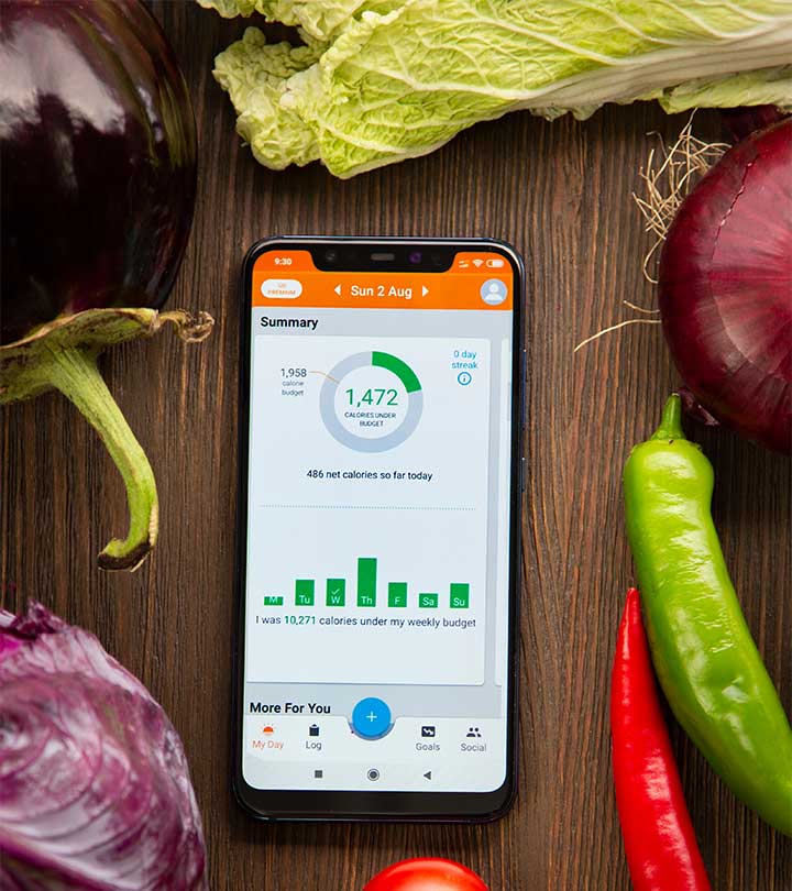 calorie app on smartphone to monitor caloric intake