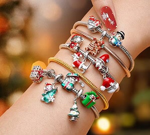 Looking For The Perfect Christmas Gift? Gnoce Jewelry Has Sparkle ForR Everyone! - unique holiday jewelry, personalized jewelry gifts, high-quality sterling silver charms., Gnoce Christmas jewelry, affordable charm bracelets