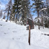 weg bei weisslahnbad tiers winter abzweigung