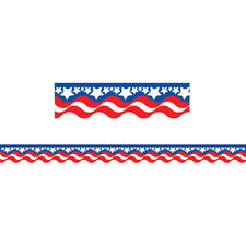 Patriotic Scalloped Border Trim