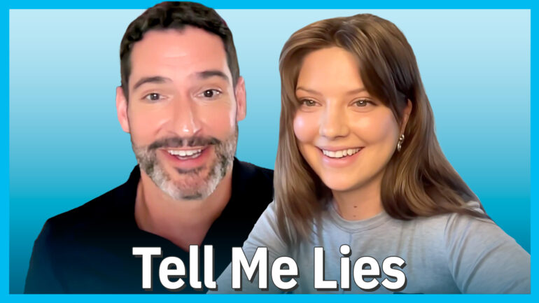 Tom Ellis and Cat Missal speaking with TV Insider