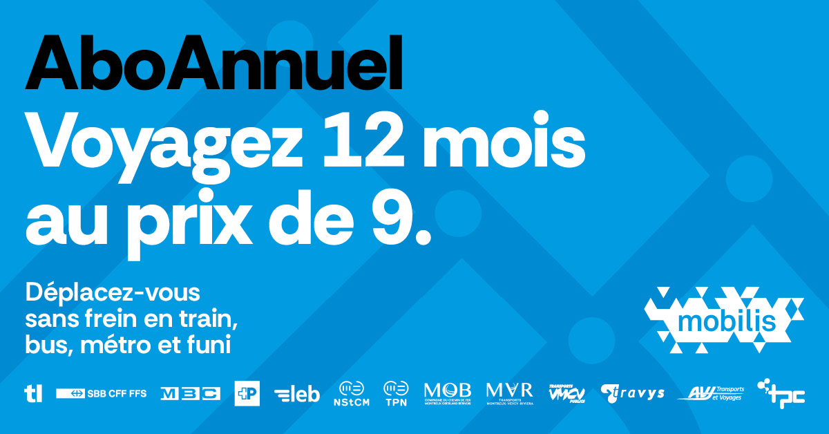 AboAnnuel: Voyagez 12 mois au prix de 9