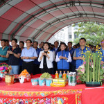 雲林縣長張麗善等人在雲林虎尾高鐵特定區施放地點主舞台區進行祈福祭典／翻攝照片