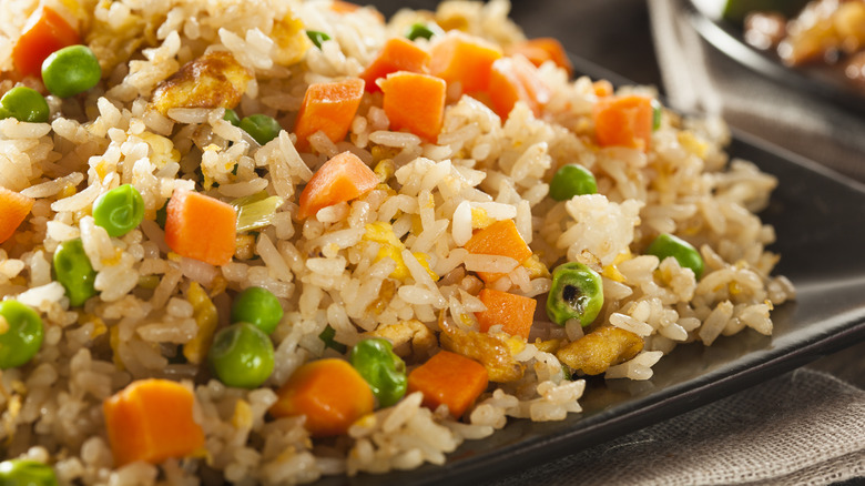 Homemade vegetarian fried rice