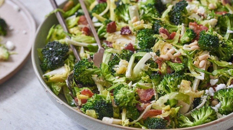 broccoli on cutting board