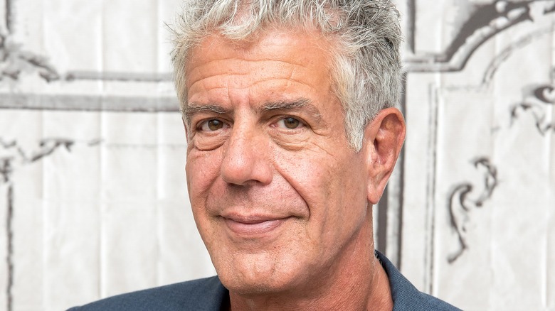 a closeup of Anthony Bourdain