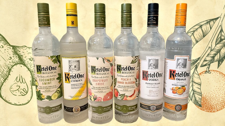 Bottles of Ketel One vodka