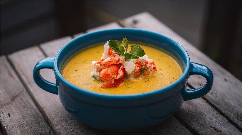 Bowl of lobster bisque