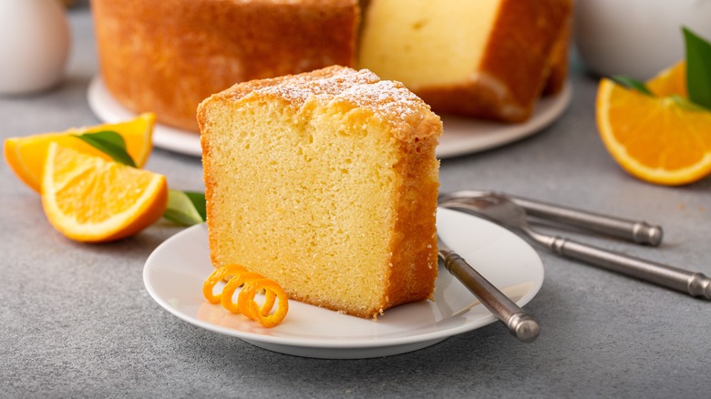 orange cake on plate