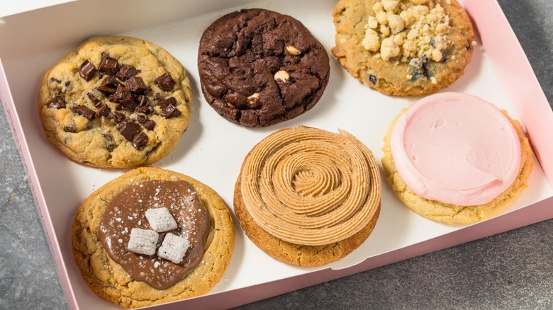 Box of Crumbl cookies