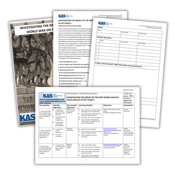 KS3 WW1 scheme of work