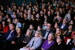 The audience enjoys the panel discussions at &quot;A Farewell to Mad Men,&quot; May 17, 2015 at the Montalbán Theater in Hollywood, California.