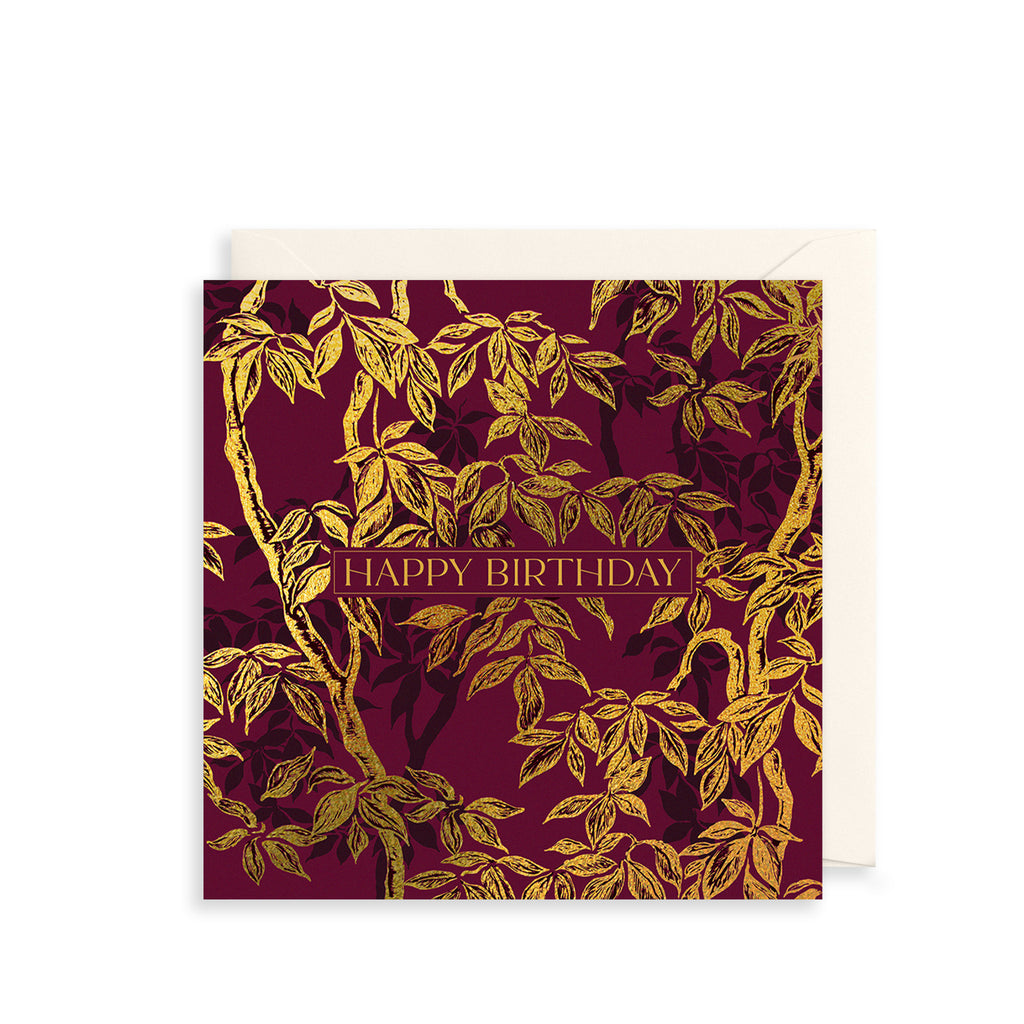 Golden Leaves Greetings Card The Art File