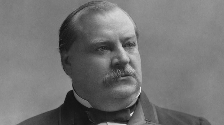 U.S. President Grover Cleveland in black and white photo