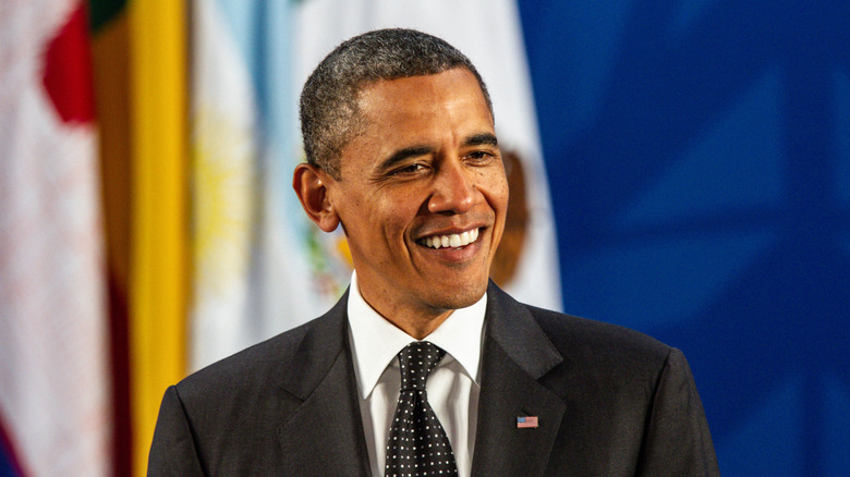 President Barack Obama smiling